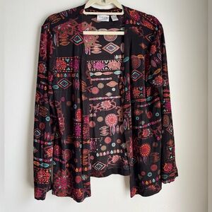 Chico's Multicolor Patterned Cardigan
